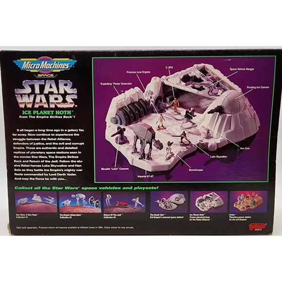1993 Micro Machines Space Star Wars Ice Planet Hoth Play Set New in Box - Picture 3 of 5